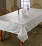 Violet Linen Vinyl Lace Betenburg Design Tablecloth White 60" by 104" Oblong/Rectangle...