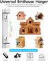 Quick Release Bird Box Hanger Bracket, GS Alderaul 4 Sets Galvanized Steel Bird House Mounting Bracket, Bluebird House Wall Mount, Bird Nesting Bo...