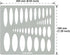 Aleks Melnyk #208 Metal Ellipse Template, Stencil, Geometric Template, Ellipse Master, Art Oval Tool, Isometric Drawing Template, Lapidary, Caboch...