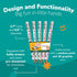 Channie's My First Pencil, Easy-to-Hold Jumbo Pencils for Preschoolers, Kindergarteners & 1st Graders, White Wooden 2B Fat Pencils for Kids Ages 3...