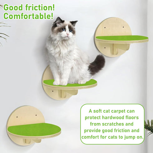 Trimmable Cat Scratching Post Carpet Covered 78.7”x15.8” Self-Adhesive Cat Tree Shelves Replacement Parts Mat Cat Scratcher for Cat Tree Shelf Ste...