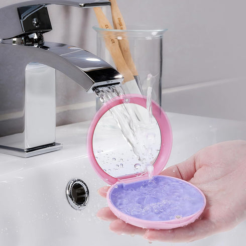 Retainer Case with Mirror Portable Slim Aligner Box Travel Mouth Guards Holder Cute Retainer Organizer for Dental Caring Tooth Brace Storage Acces...