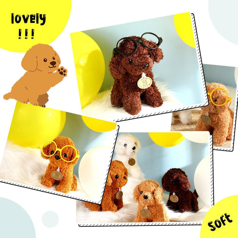 4 Pcs Cute Dog Stuffed Animal Toy Puppy, 7 Inch Stuffed Dog Plush Puppy Stuffed Animal for Boys and Girls, Party Decorations, Birthday Gifts (Cute...