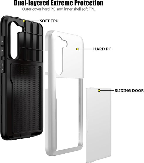 Nvollnoe for Samsung S23 Plus Case with Card Holder 5G 6.6 inch Slim Dual Layer Heavy Duty Protective Galaxy S23 Plus Case Hidden Card Slot Wallet...