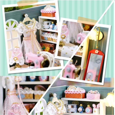 Flever Dollhouse Miniature DIY House Kit Creative Room with Furniture for Romantic Valentine's Gift (Beatific Atelier)...