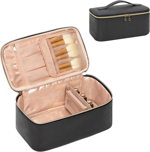 OCHEAL Makeup Bag, Travel Makeup Bag Organizer Waterproof Cosmetics Make Up Bag,Toiletry Bag for Women,Large Capacity for Girls Daily Use Dorm Roo...