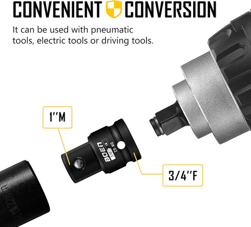 BOEN 3/4"F to 1"M Impact Socket Adapter, Cr-Mo Steel,Socket Adapter Set for Impact Driver Conversions...