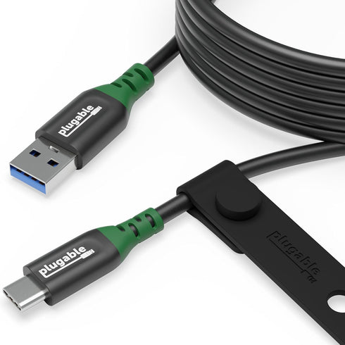 Plugable USB C to USB A Cable, USB 3.2 Gen 2 USB Cables, 3A (15W) Charging USB C Data Cable 5Gbps for iPhone 15, iPad, Samsung Galaxy, Tablets, La...
