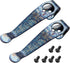 2 Packs Titanium Deep Carry Pocket Clip for Spyderco Para 3, Paramilitary 2, Smock, Delica, Endura and More Models Knives, Colorful Crackle Patter...