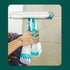 4 in 1 Window Cleaning Kit, Window Vacuum Squeegee Cordless, Window Cleaner Tool with Spray/Brush Cleaner/Wipe Multihead Cleaning Brush for Shower...