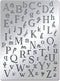 BENECREAT Letters Stencils, Irregular A to Z Alphabet Metal Stencil Uppercase Lower Letters Template for Painting, Wood Burning, Engraving, Scrapb...