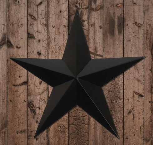 Rustic Black 18" Dimensional Barn Star...