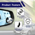 2 Pack Car Blind Spot Mirror, HD Glass Convex Rear View Mirror, 49mm Round HD Glass Convex 360 degrees Wide Angle Side Rear View Mirror with ABS H...