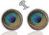 Custom Classic Jewelry Tuxedo Shirt Sliver Cufflinks Men's Unique Business Wedding Gifts Peacock Feather A...