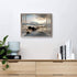 Fake Window Coastal Wall Art: Rocky Beach Artwork Lake Under Sunset Canvas Painting Nature Landscape Prints Ocean Clouds Modern Photo Small Quiet ...