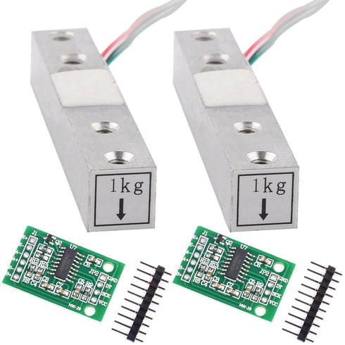 2sets 1kg Load cell weight sensor + HX711 Weighing Sensor Dual-Channel 24 Bit Precision A/D Module Pressure Sensor...