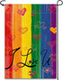 Pride Garden Flag, Gay Flag Pride Flag Outdoor Gay Pride Flag Rainbow Flag LGBTQ Flag, Heart Double-Sided Progress Pride Flag Garden Lawn Porch Ya...