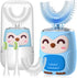 Kids Electric U Shaped Toothbrush, Toddler Toothbrush with 2 U-Shaped Brush Heads 2 Soft Replacements Automatic Toothbrush Rechargeable 6 Cleaning...