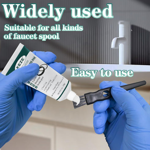 Food Grade Silicone Grease for Plumber Faucet O Rings Lubricant 1 oz 2-Pack with Brush...