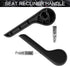 Seat Recliner Handle LH Driver Side RH Passenger Side Front Ebony for 2007-2013 Chevy GMC Pickup Truck SUV (Black) Replaces?15232594 15232598 OE G...