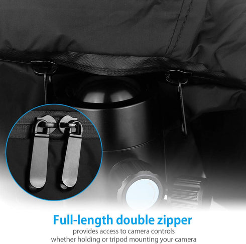 Powerextra Professional Waterproof Camera Rain Cover Protector for Nikon Sony Pentax and Other Digital SLR Cameras, Great for Rain Dirt Sand Snow ...
