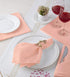 Encasa Cotton Cloth Napkins | Set of 12 | Size 17"x17" | Peach Solid Color | Machine Washable...