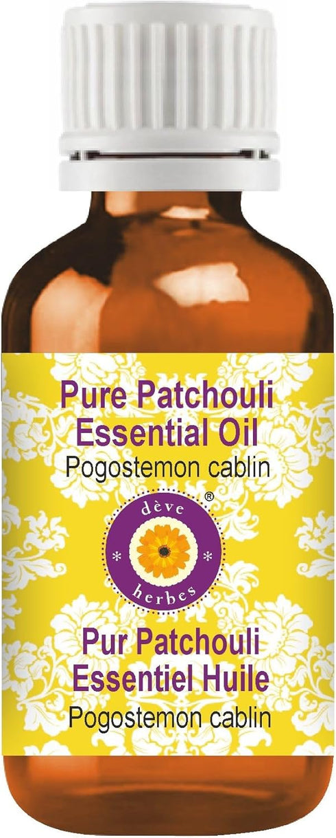 Deve Herbes Pure Patchouli Essential Oil (Pogostemon cablin) 100% Therapeutic Grade Steam Distilled 15ml (0.50 oz)...