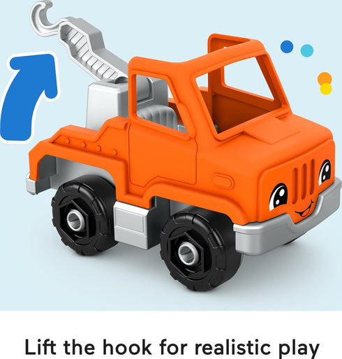 Fisher-Price Little People Toddler Toy Help and Go Tow Truck and Figure for Pretend Play Kids Ages 1+ Years...