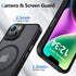 BaHaHoues for iPhone 13 Case iPhone 14 Case Compatible with MagSafe iPhone 13 Phone Case with Screen Protector, Translucent Matte Slim Shockproof ...