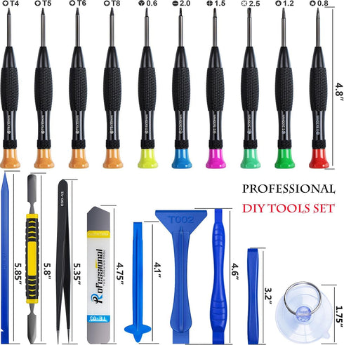24 Pieces Premium Opening Pry Tool Screwdriver Set Repair Kit for Fix Apple iPhone 15 14 13 12 11 Pro Max/XS/XR/X/8 Plus/7/6,iPad Pro Air Mini, iP...