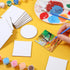 Saysurey 24 Pack Mini Magnetic Canvas Panel Canvas Boards for Painting Magnetic Canvas Boards for Fridge Multi Shape Round Square Rectangle Canvas...
