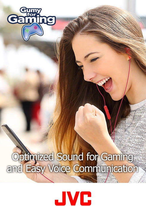 JVC Gumy Gamer, in Ear Earbud Headphones with Mic, Remote, and Mute Switch for Gaming and Chatting, Powerful Sound, Comfortable and Secure Fit, Si...