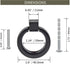 6Pcs Round Cabinet Ring Pull Handles Single Hole Ring Knobs for Cabinet Drawer Dresser Cupboard Wardrobe, Matte Black...