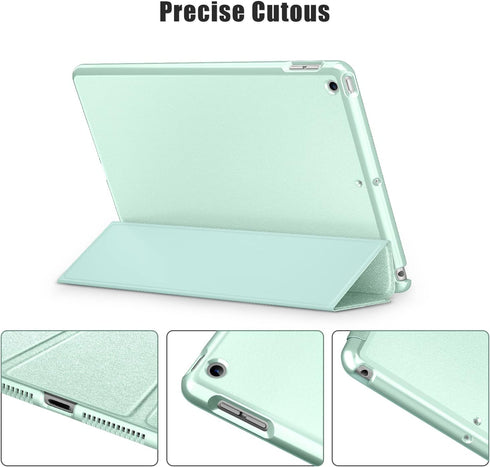 DTTO for iPad 9th/8th/7th Generation 10.2 inch 2021/2020/2019 Case, Premium Silk Pattern Slim Trifold Stand Cover - Lightweight Smart Auto Wake/Sl...