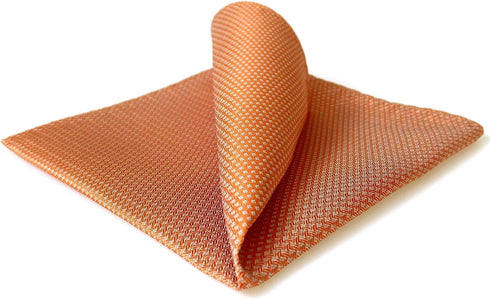 S&W SHLAX&WING Mens Ties Set Solid Color Neckties for Men Orange Skinny Necktie with Pocket Square Set...
