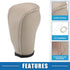 Gear Shifting Knob Cover Automatic Transmission Lever Trim for Nissan Murano 2009-2013 Faux Leather Beige...