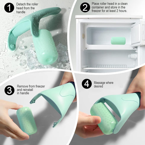 Teenitor Mint Green Ice Roller, Cold Face Roller, Ice Roller for Face & Eye Puffiness Relief, Ice Face Roller Skin Care Beauty Tools...