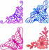 Butterfly Corner Decoration Frame Die Cuts for Card Making, Paper Embossing Metal Cutting Dies Kit Templates, Storage Pockets Supplies, Photo Fram...