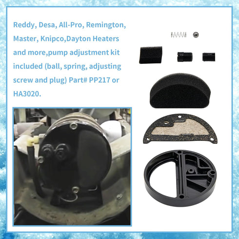 M29609 Filter Cover PP217 HA3020 pump kit PP213 Replacement For Reddy Remington Master Desa Space heaters...