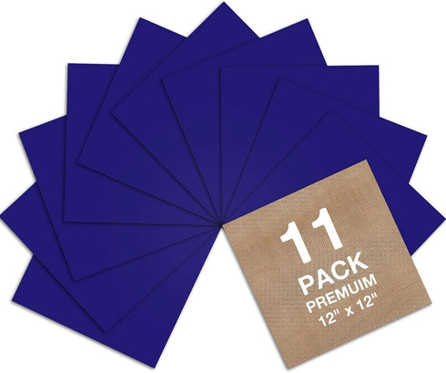 Dysania Royal Blue Heat Transfer Vinyl Bundle- 10 Pack 12"x12"Sheets HTV Vinyl, Iron On Vinyl Compatible with Cricut Cutting Machine,Silhouette Ca...