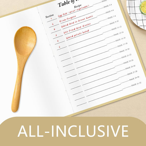 Hardcover Blank Recipe Book - Perfect Blank Recipe book to Write in Your Own Recipes, Simplified Blank Cookbook to Organize Your Recipes...