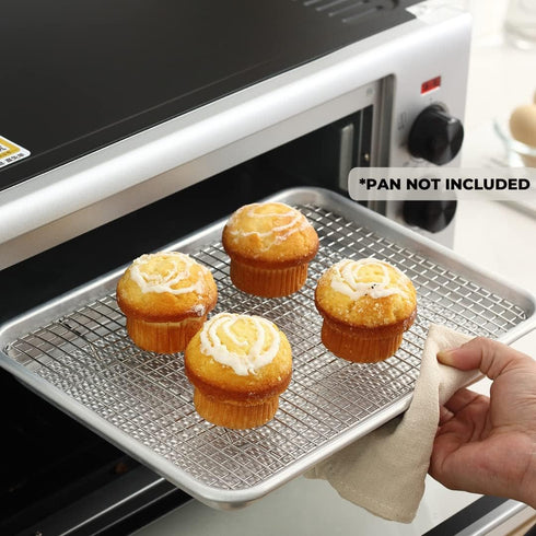 Spring Chef Cooling Rack & Baking Rack - 100% Stainless Steel Cookie Cooling Rack, Wire Baking Rack, Oven Safe 8.5 x 12 Inches Fits Small Quarter ...