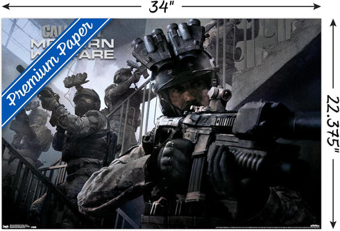 Trends International Call of Duty: Modern Warfare - Co-Op Wall Poster, 22.375" x 34", Premium Poster & Mount Bundle...