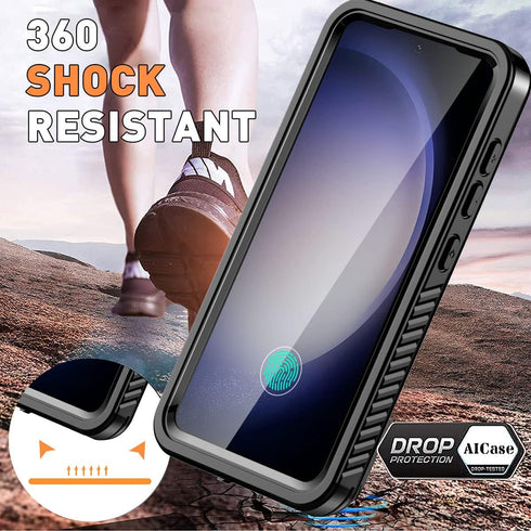 AICase for Samsung Galaxy S23 Case Waterproof, Clear Water Proof Shockproof Dustproof Snowproof Full Body Rugged Transparent Underwater Phone Case...