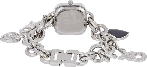 XOXO Women's XO7026 Silver Dial Silver-tone Charm Bracelet Watch...