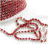 1 Roll 10 Yards Rhinestone Trim Crystal Cup Chain in Silver Setting Casing Clear (Siam/Red SS6 2mm)...