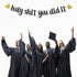 Black Glitter Holy Shit You Did It Banner - Congrats Grad Sign - Funny Graduation Banner - High School/College Graduation Party Decorations...