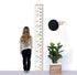 Kids Growth Chart, Wood Frame Fabric Canvas Height Measurement Ruler from Baby to Adult for Child's Room Decoration 7.9 x 79in (7.9 x 79in, Unicor...