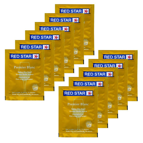 11 Packs Red Star Premier Blanc Wine Yeast 5 Grams...