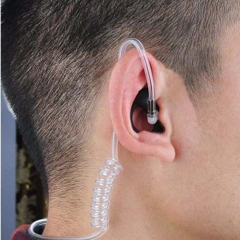 Replacement Earmold Earbud Earplug for Motorola Kenwood Two-Way Radio Air Acoustic Coil Tube Audio Kits (Black, Small)...